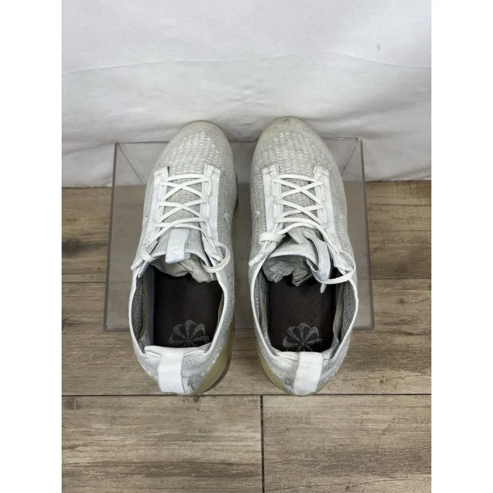 Nike Air VaporMax 2021‎ FK White Grey Flyknit Running Shoes DC4112-100 Womens 11